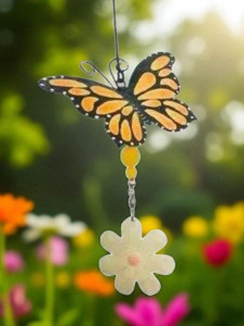Outdoor Metal Garden Hanging Butterfly